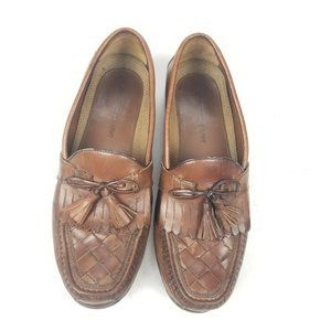 Johnston & Murphy Mens Brown Leather Tassel Loafer